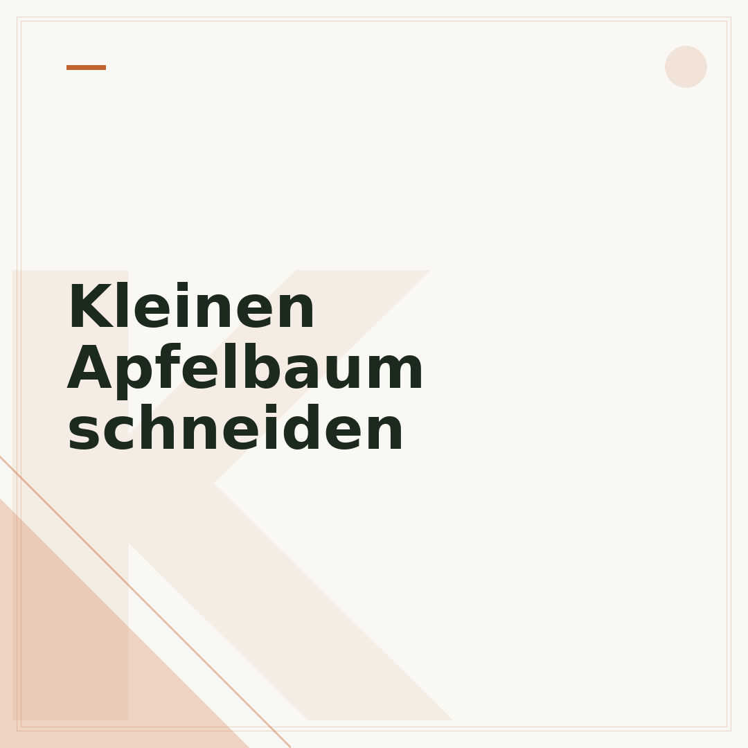 Kleinen Apfelbaum schneiden