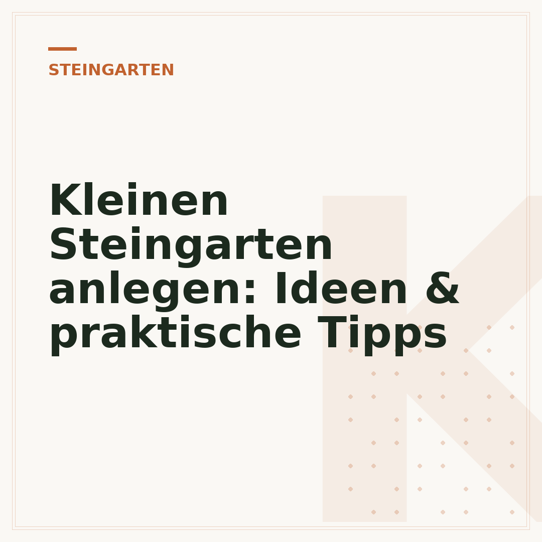 Kleinen Steingarten anlegen: Ideen & praktische Tipps