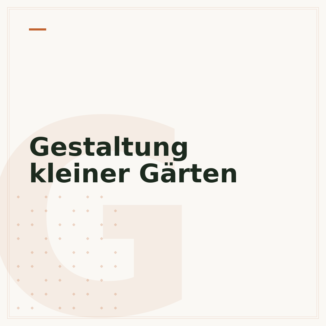 Gestaltung kleiner Gärten