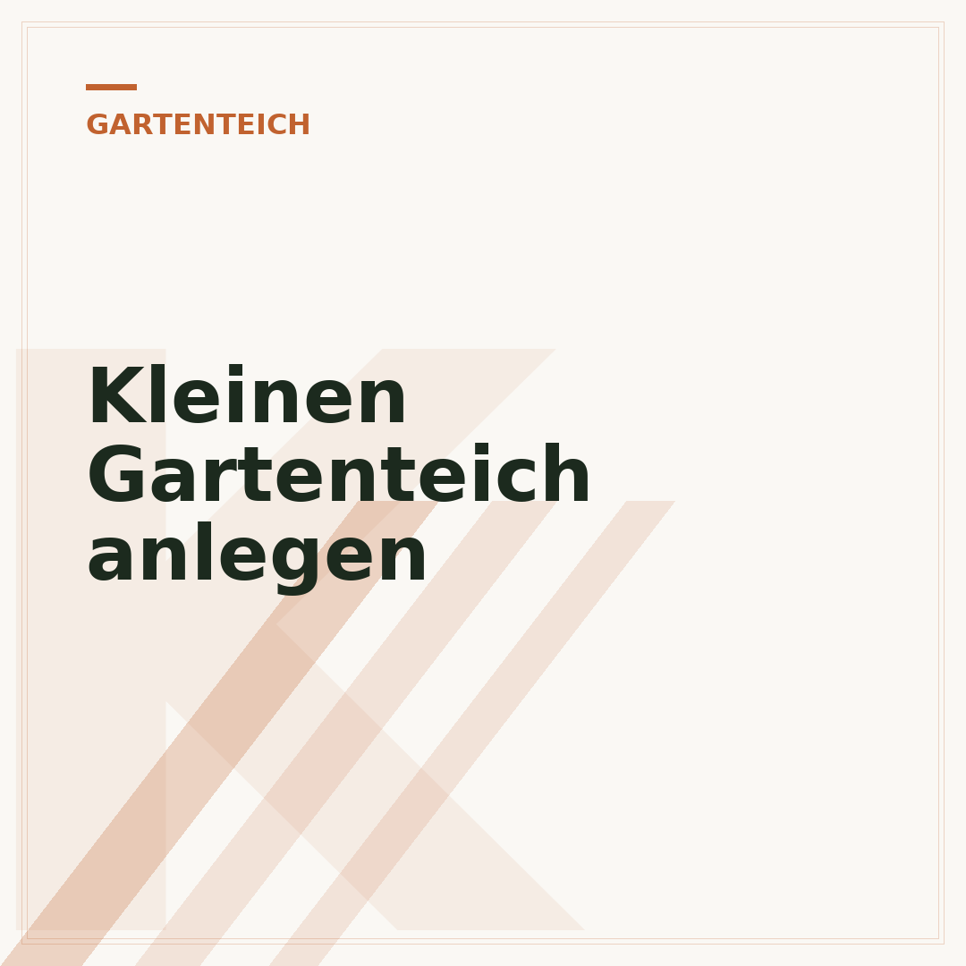 Kleinen Gartenteich anlegen