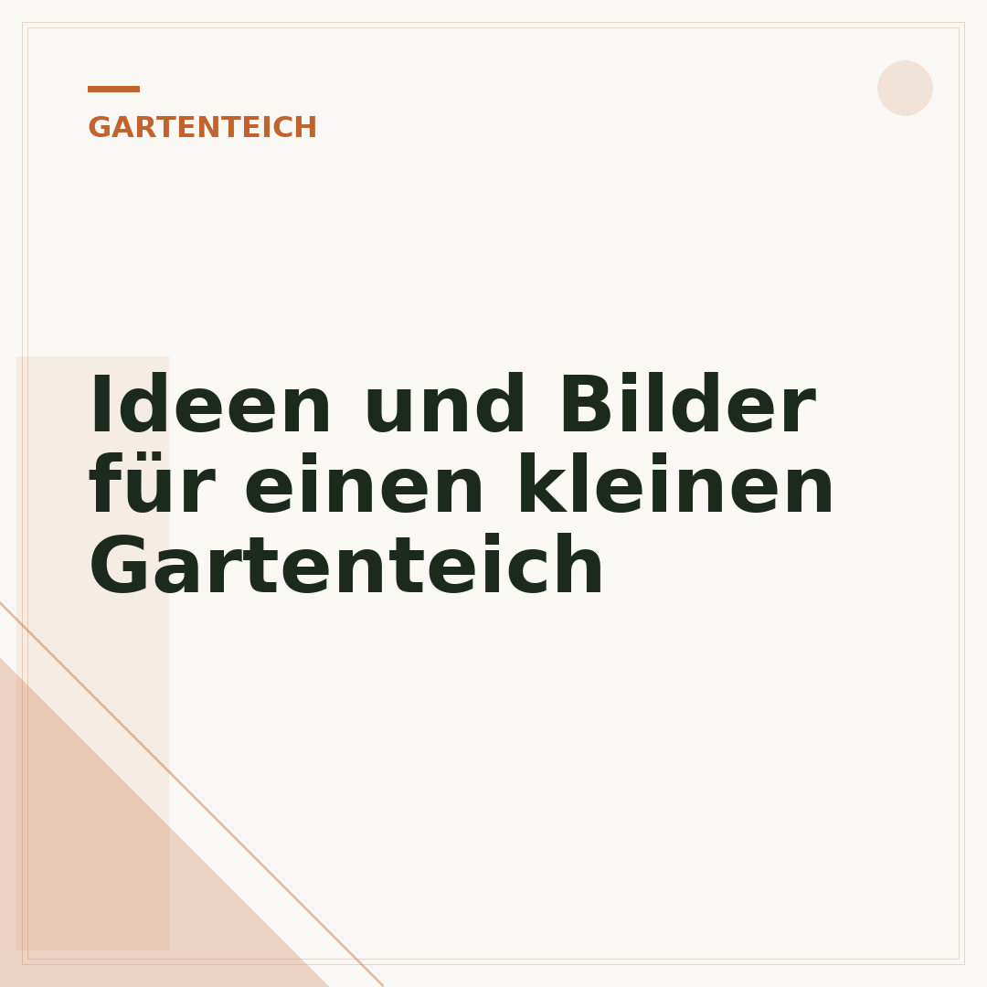 Ideen und Bilder für einen kleinen Gartenteich