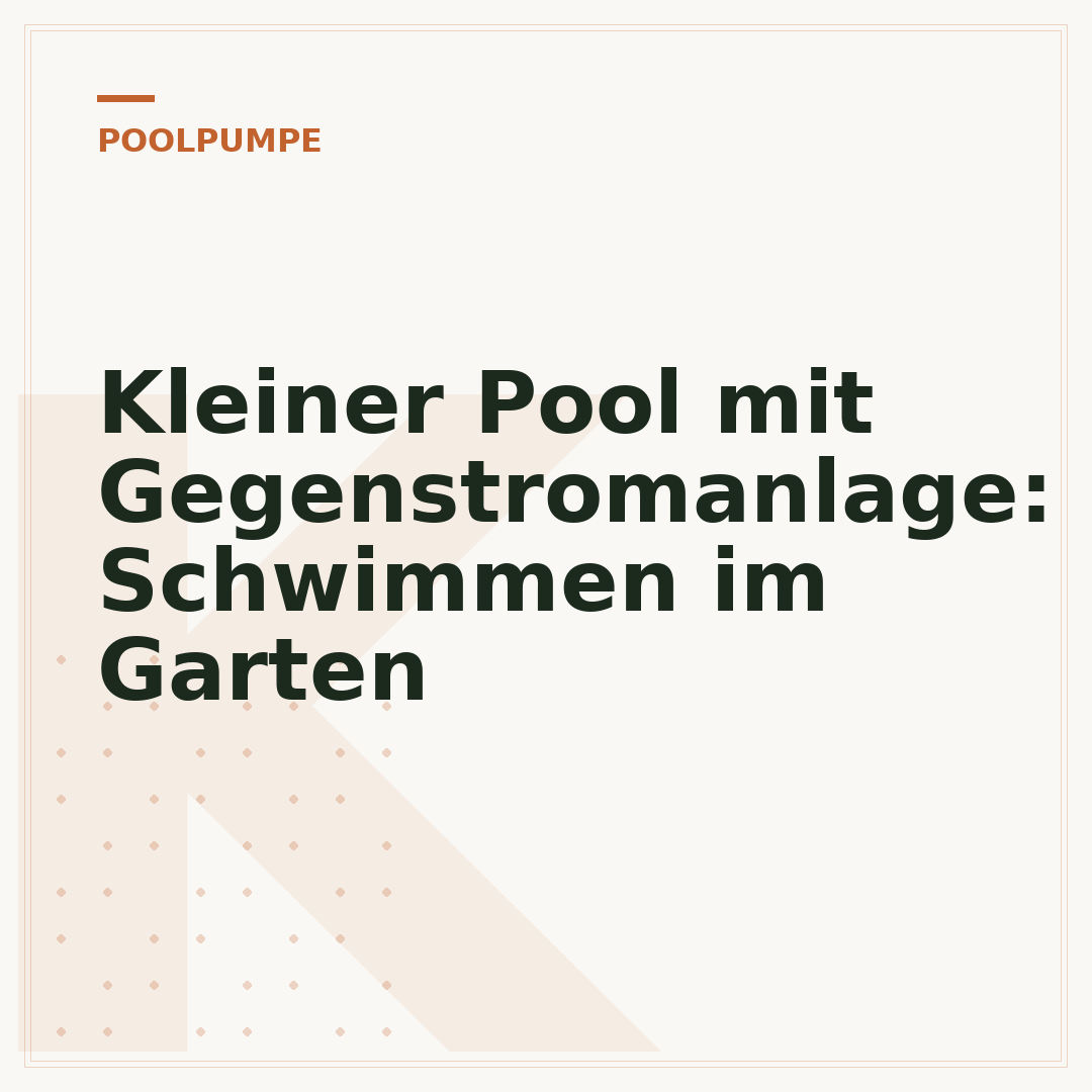 Kleiner Pool mit Gegenstromanlage: Schwimmen im Garten