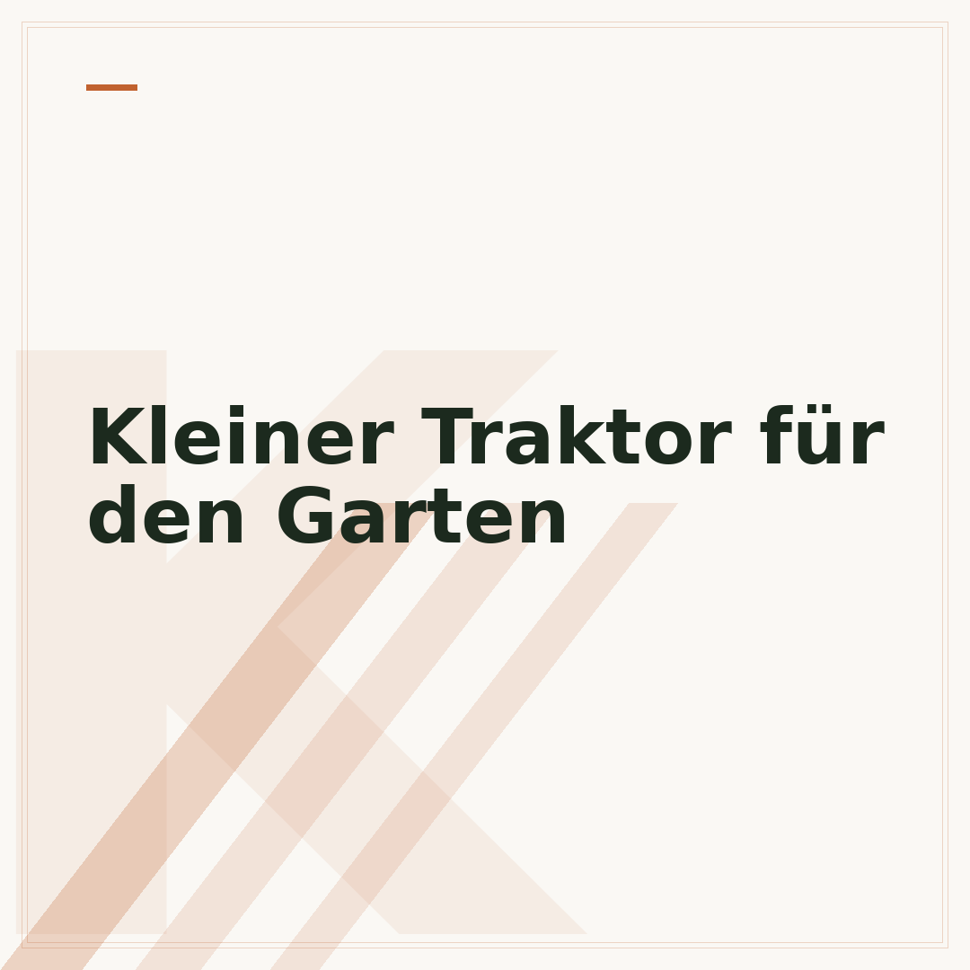 Kleiner Traktor für den Garten