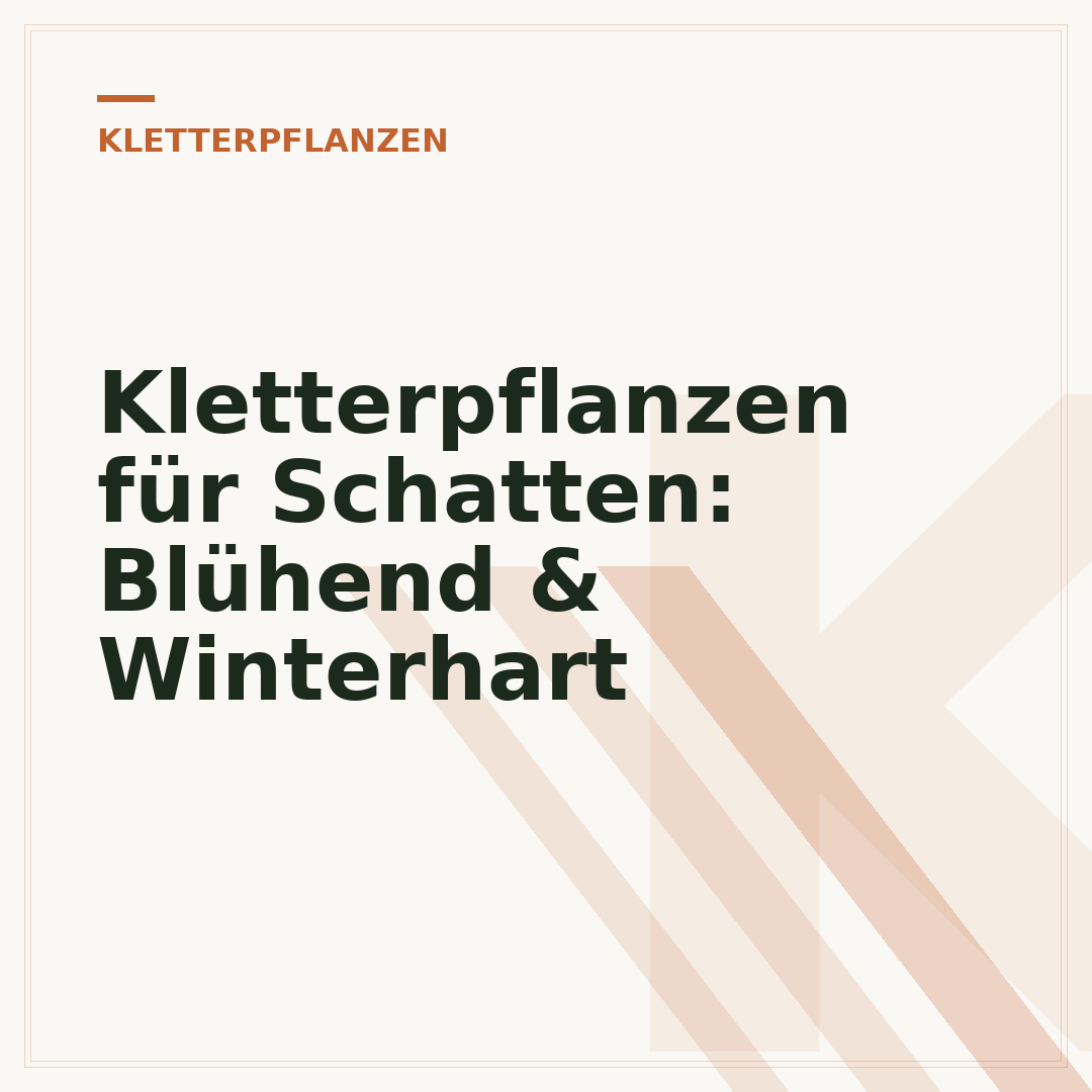 Kletterpflanzen für Schatten: Blühend & Winterhart