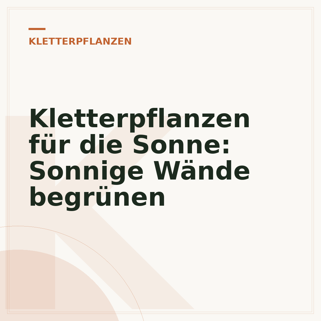 Kletterpflanzen für die Sonne: Sonnige Wände begrünen