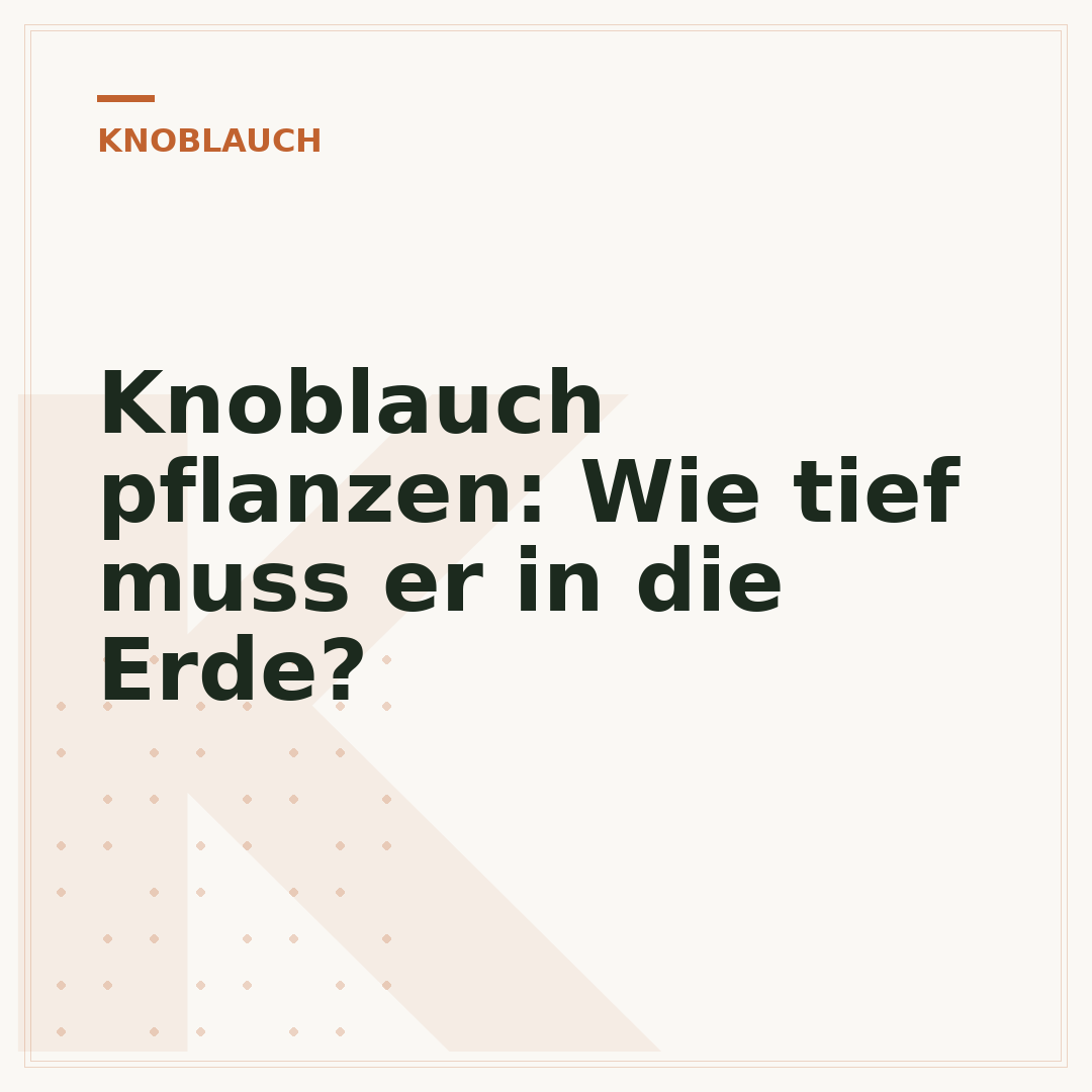 Knoblauch pflanzen: Wie tief muss er in die Erde?