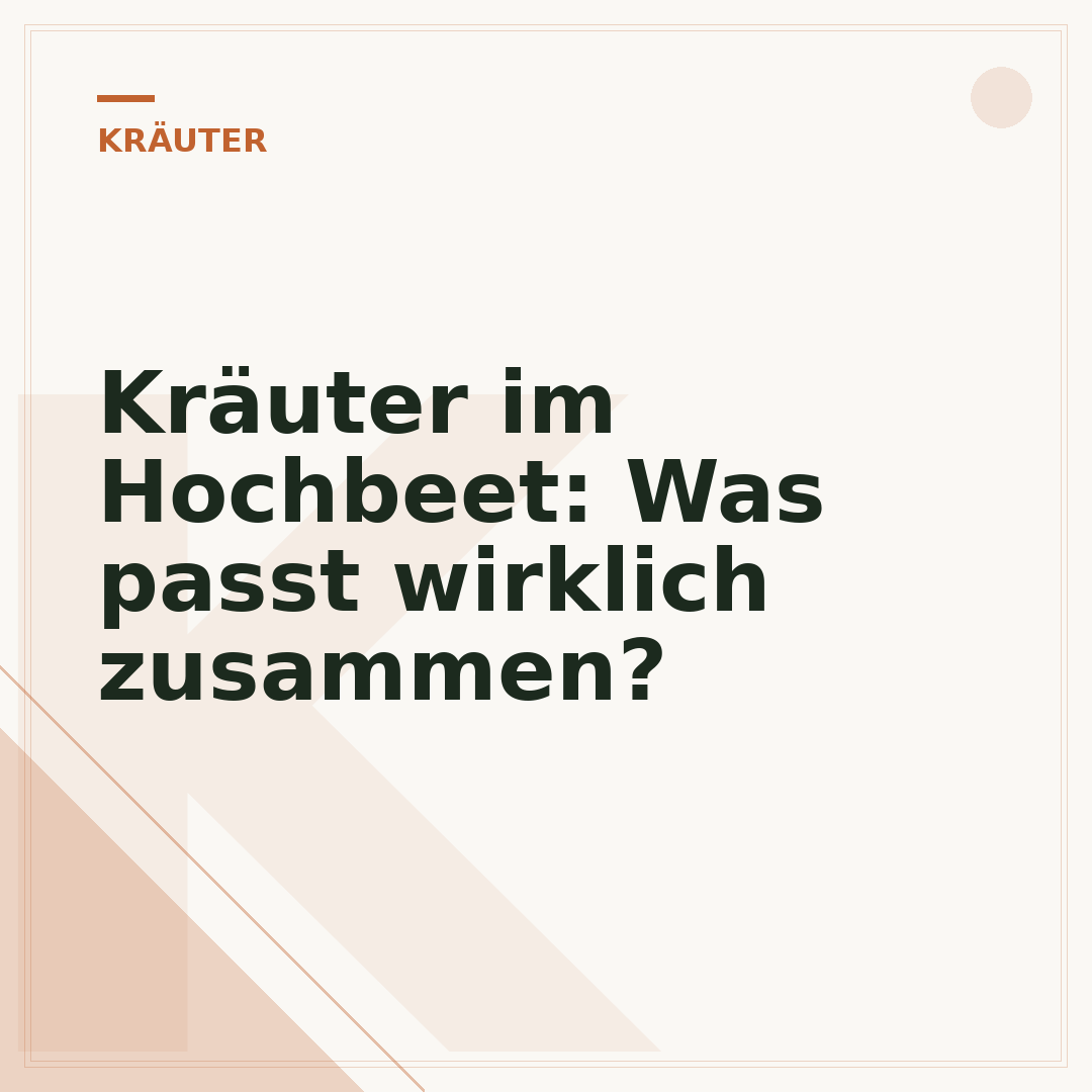 Kräuter im Hochbeet: Was passt wirklich zusammen?