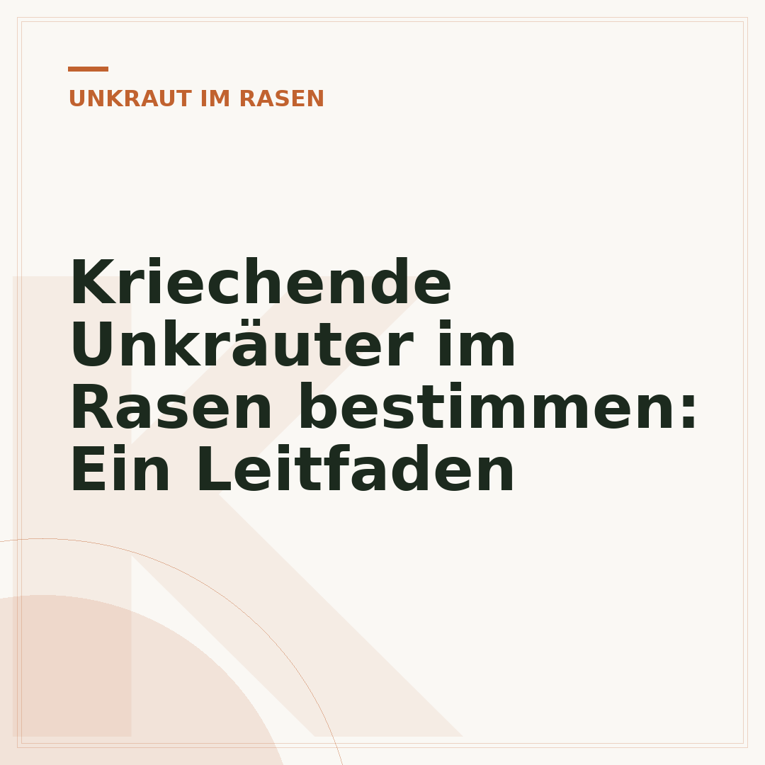 Kriechende Unkräuter im Rasen bestimmen: Ein Leitfaden