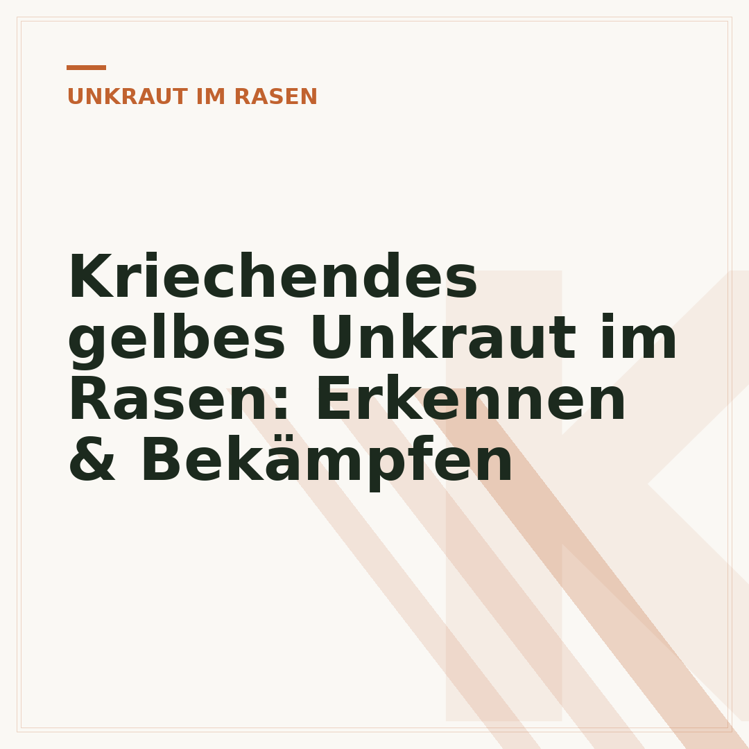 Kriechendes gelbes Unkraut im Rasen: Erkennen & Bekämpfen