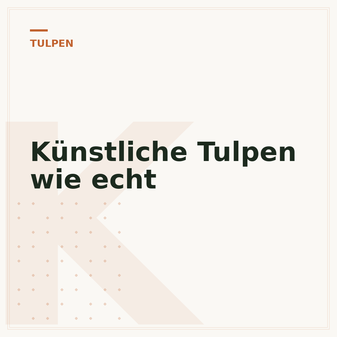 Künstliche Tulpen wie echt