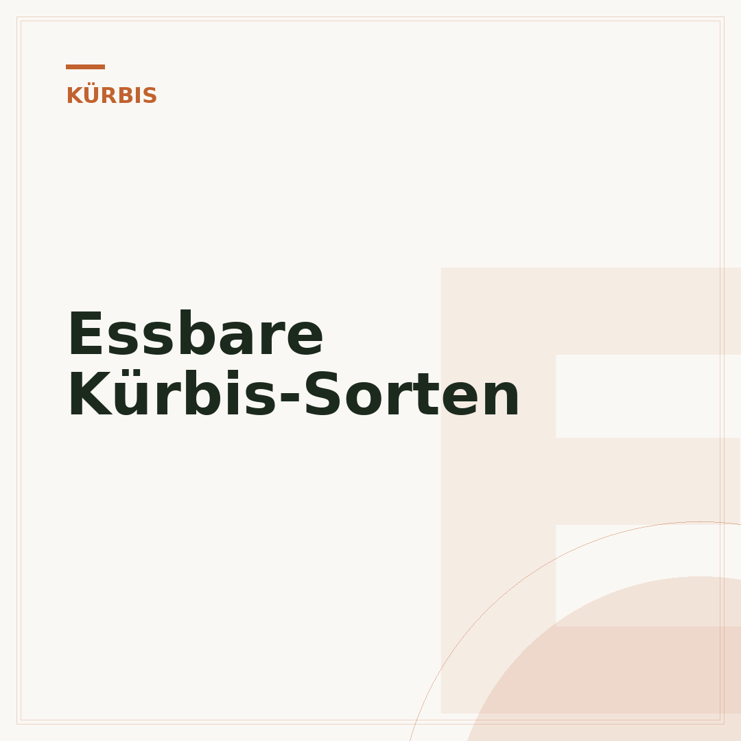 Essbare Kürbis-Sorten