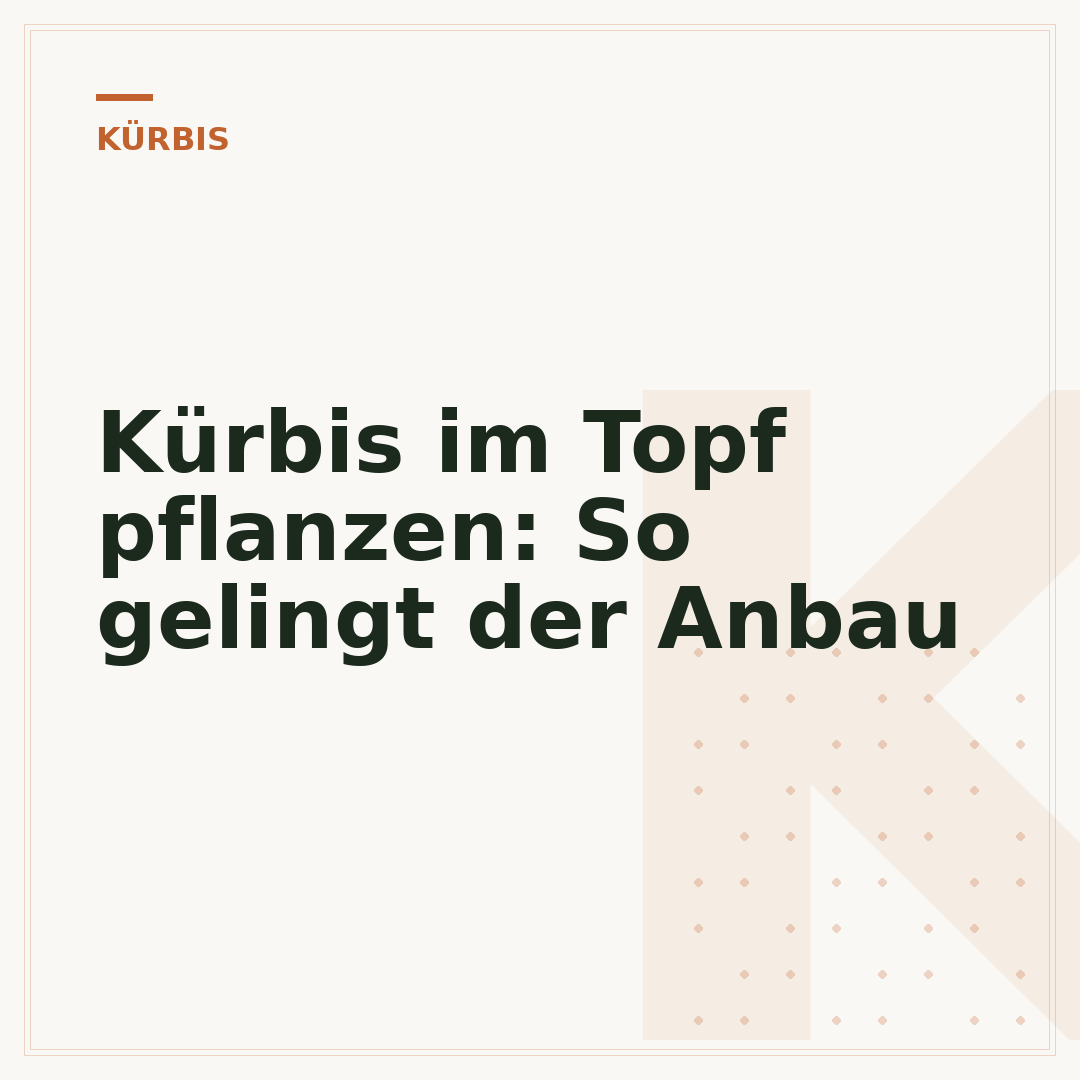 Kürbis im Topf pflanzen: So gelingt der Anbau