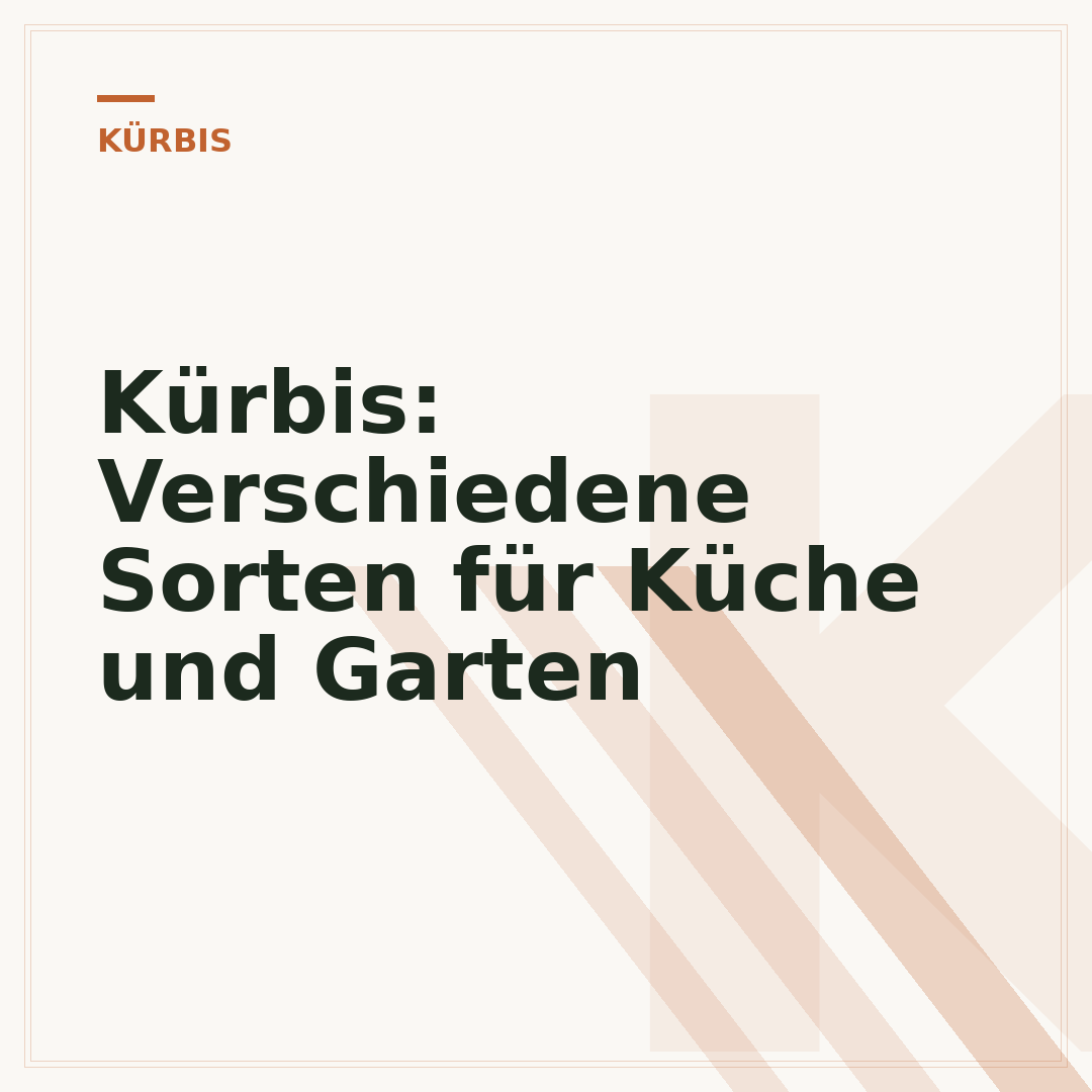 Kürbis: Verschiedene Sorten für Küche und Garten