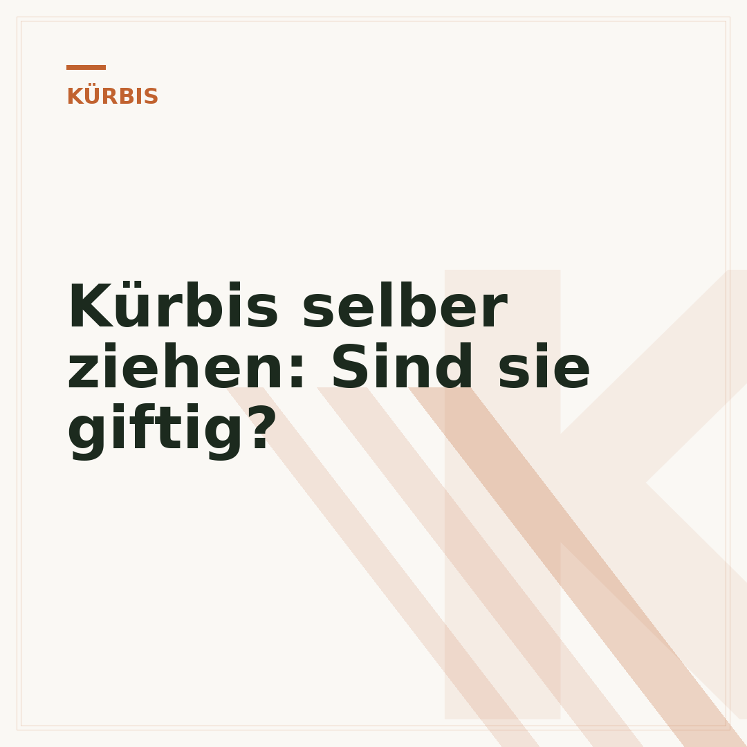 Kürbis selber ziehen: Sind sie giftig?
