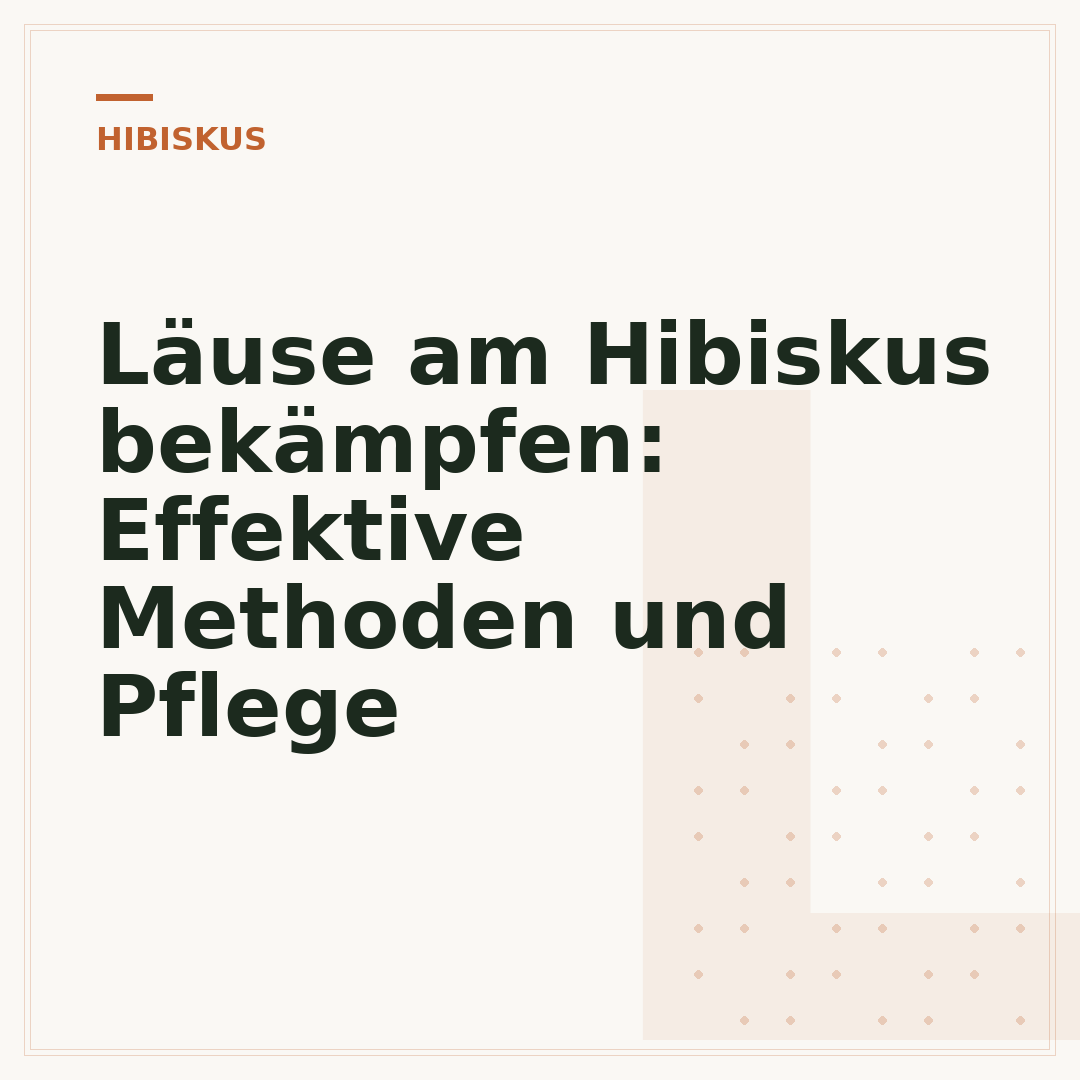 Läuse am Hibiskus bekämpfen: Effektive Methoden und Pflege
