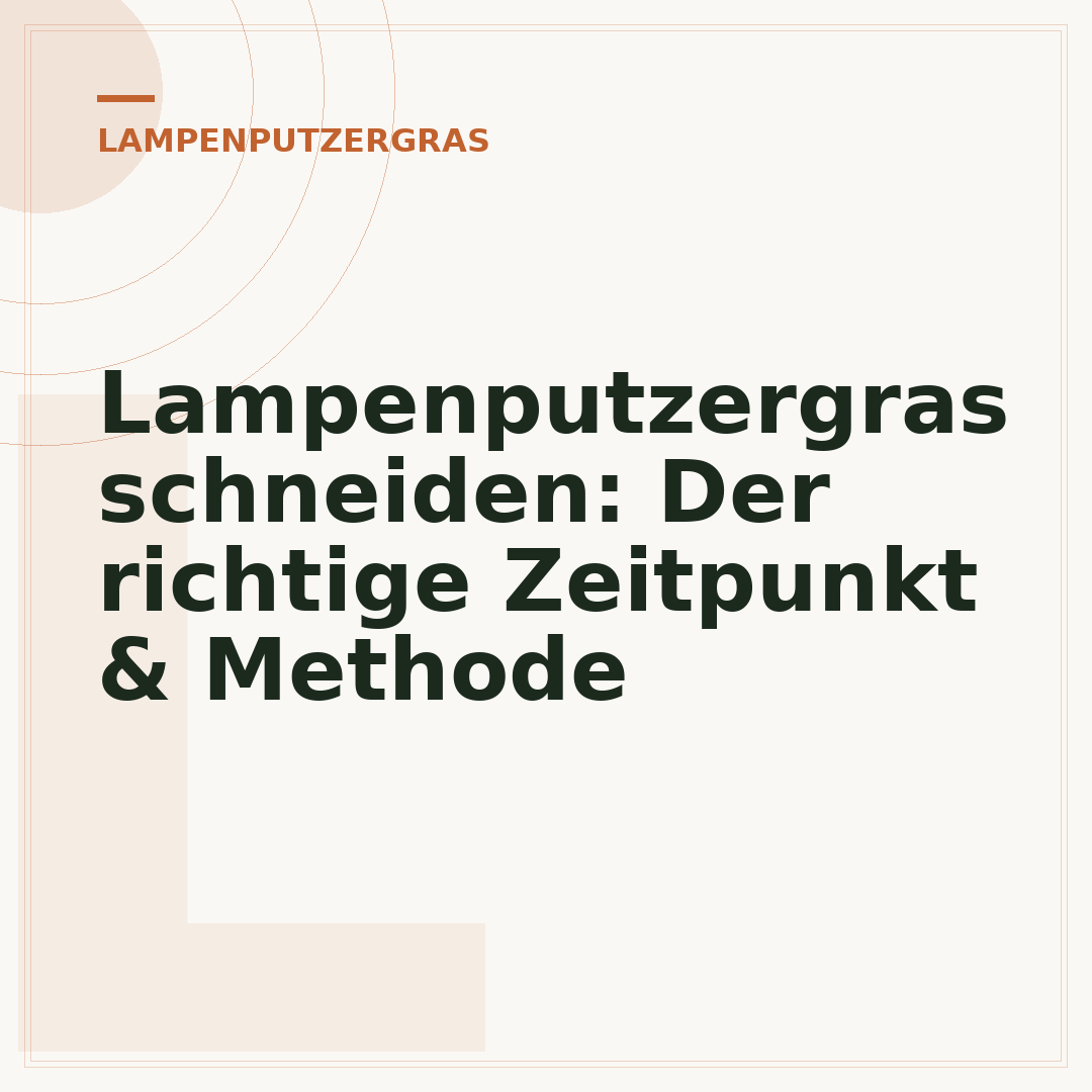 Lampenputzergras schneiden: Der richtige Zeitpunkt & Methode