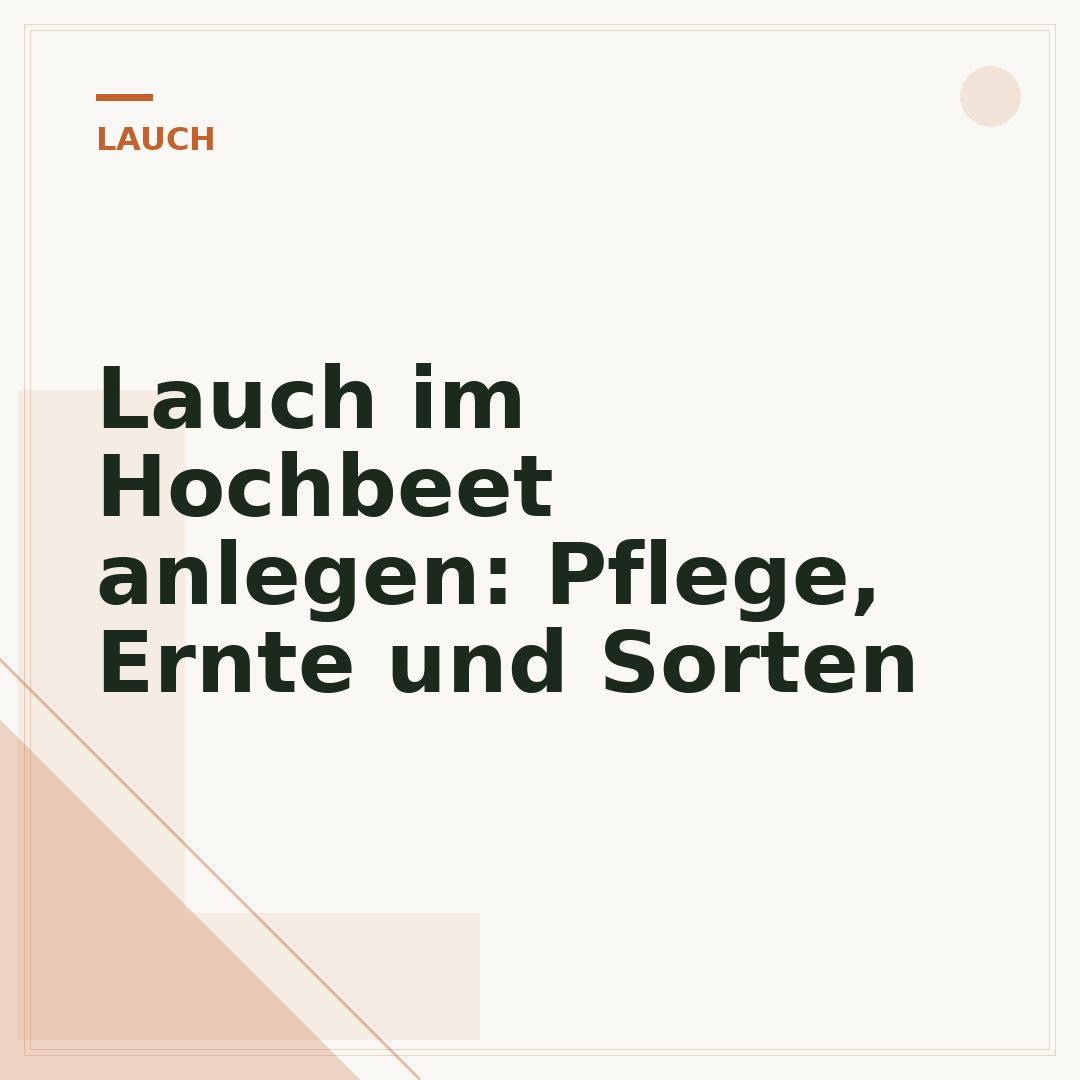 Lauch im Hochbeet anlegen: Pflege, Ernte und Sorten
