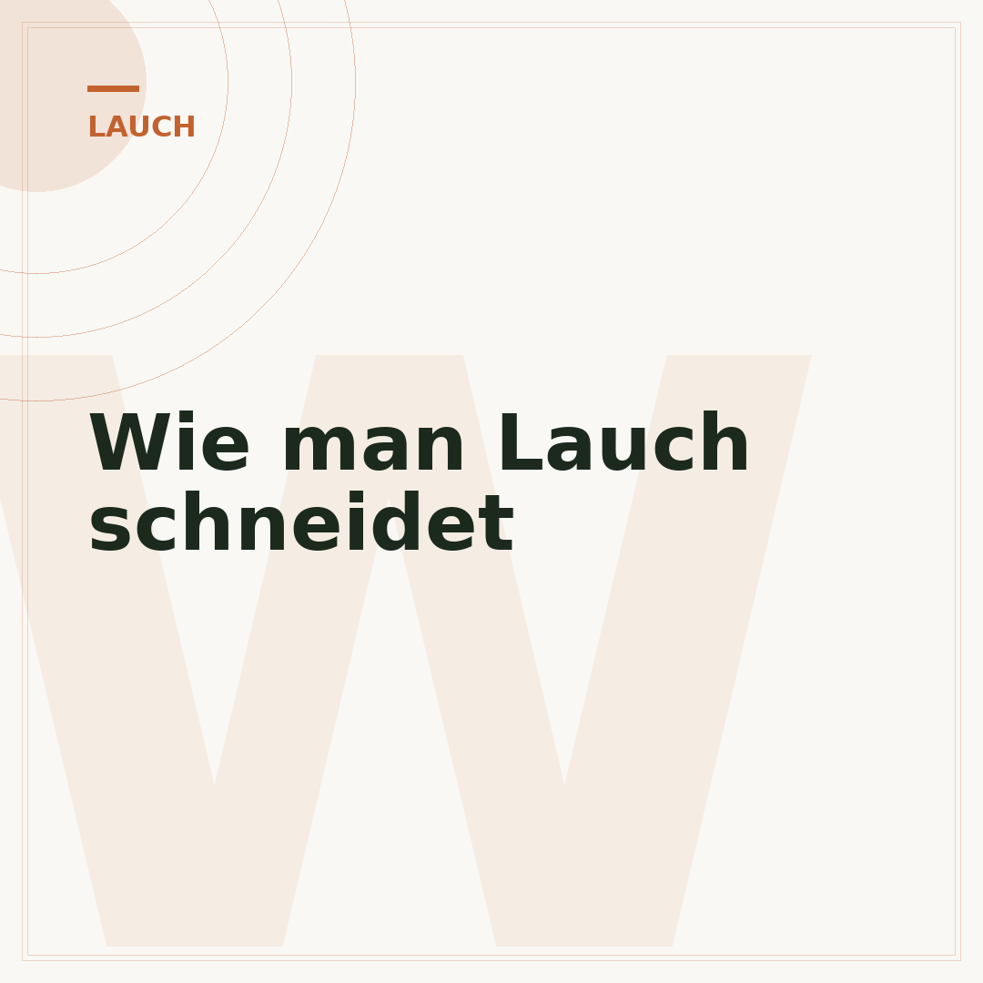 Wie man Lauch schneidet