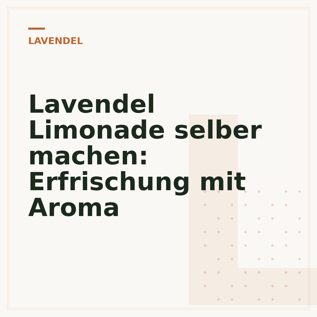 Lavendel Limonade selber machen: Erfrischung mit Aroma