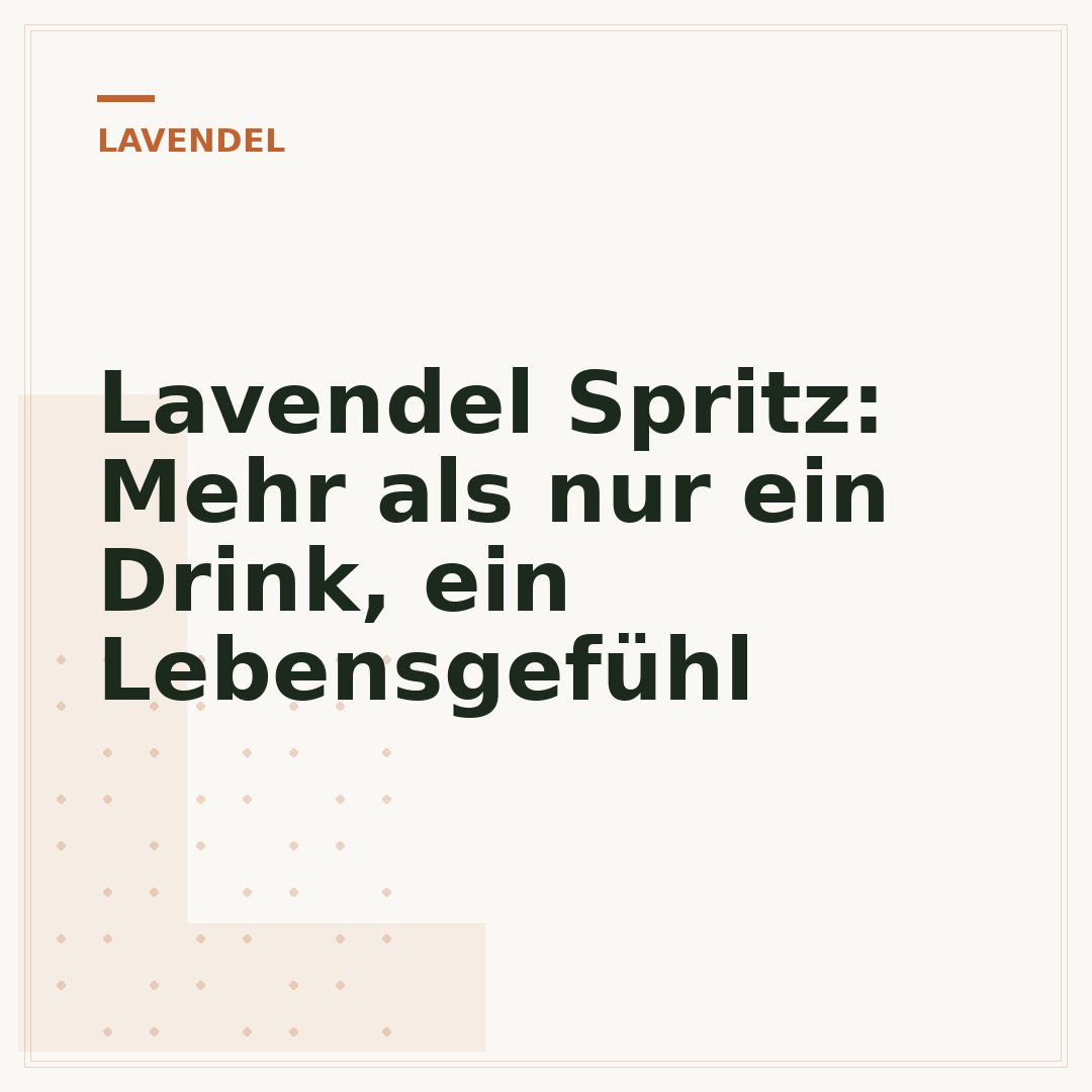 Lavendel Spritz: Mehr als nur ein Drink, ein Lebensgefühl