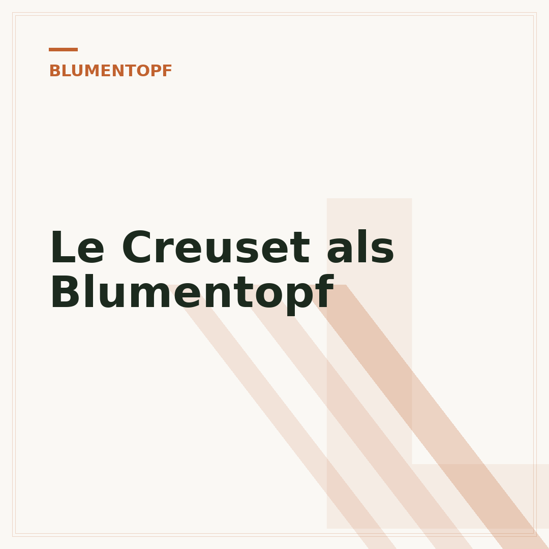 Le Creuset als Blumentopf