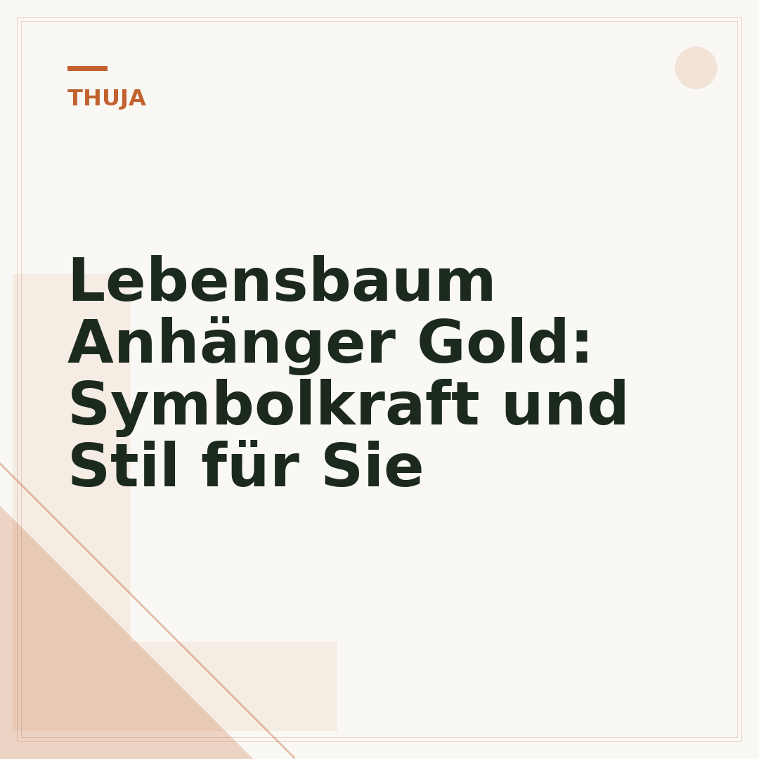 Lebensbaum Anhänger Gold: Symbolkraft und Stil für Sie