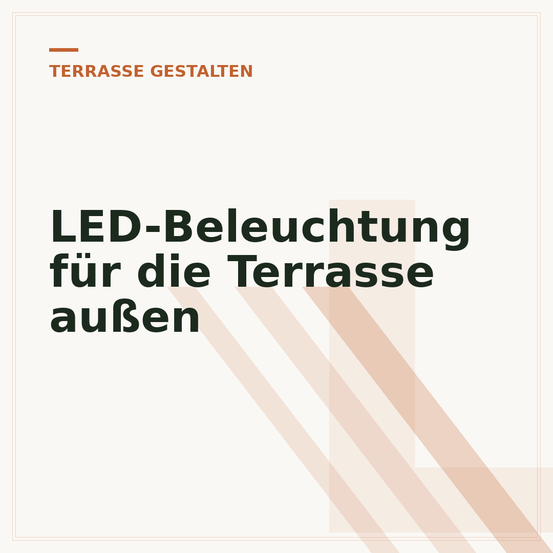 LED-Beleuchtung für die Terrasse außen