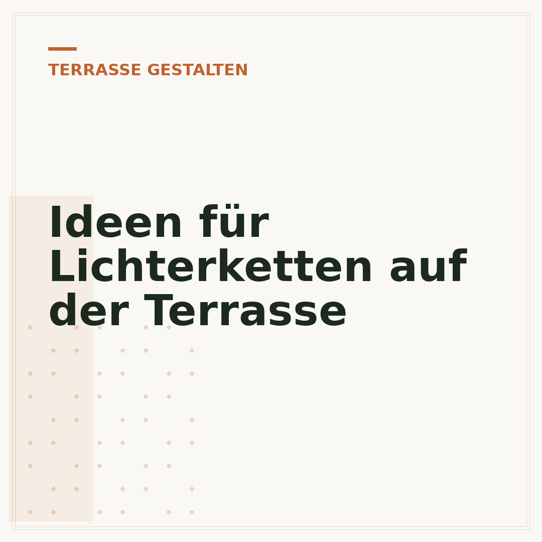 Ideen für Lichterketten auf der Terrasse