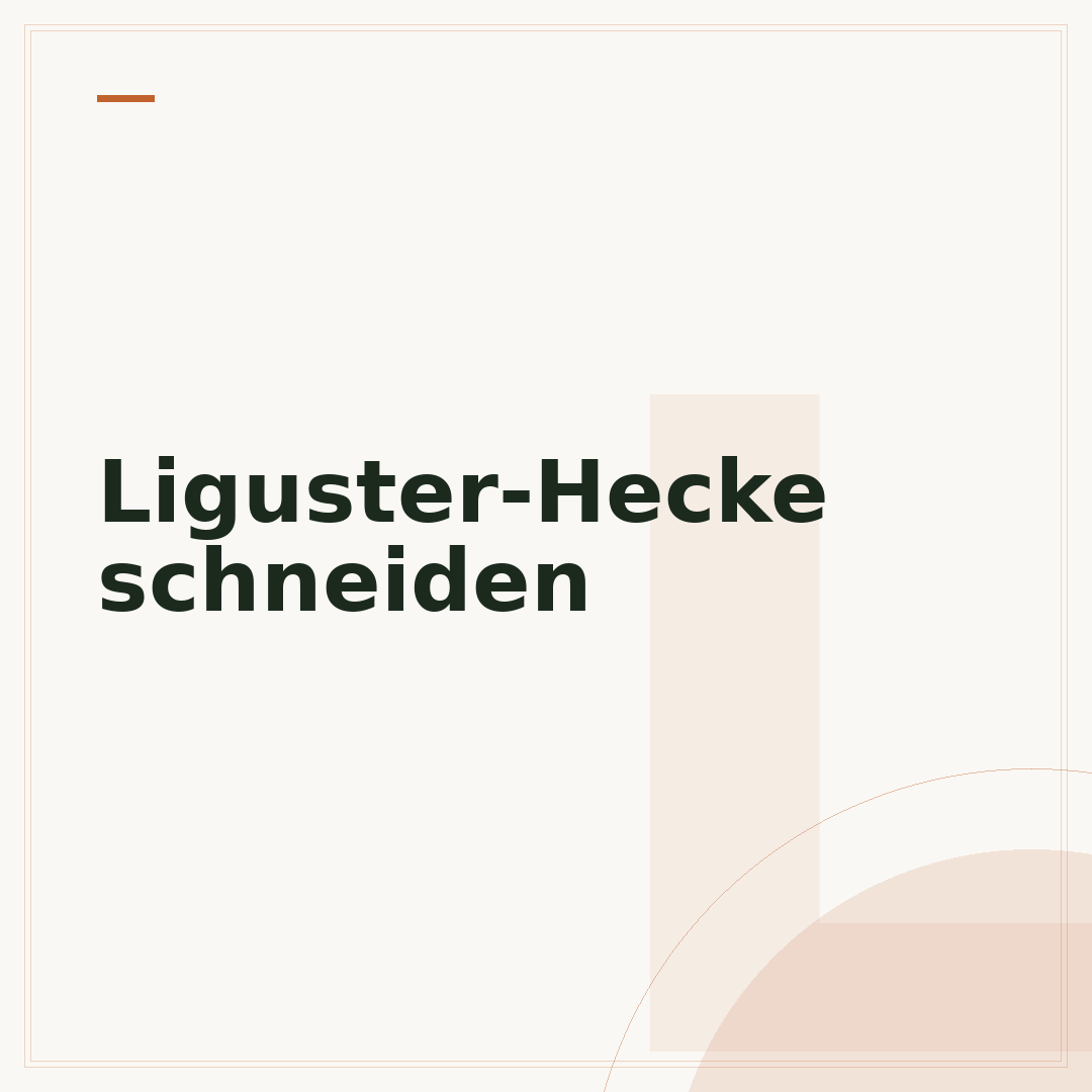 Liguster-Hecke schneiden