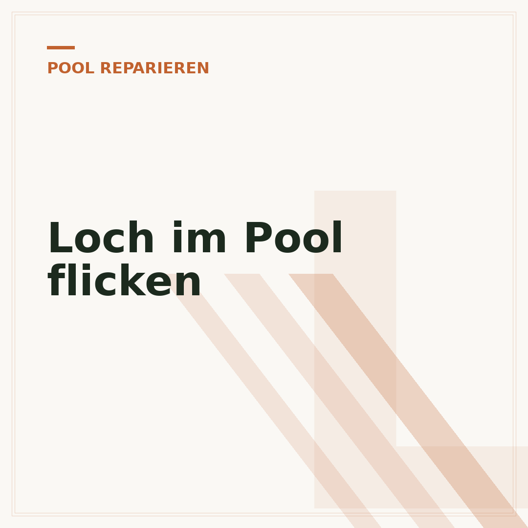 Loch im Pool flicken
