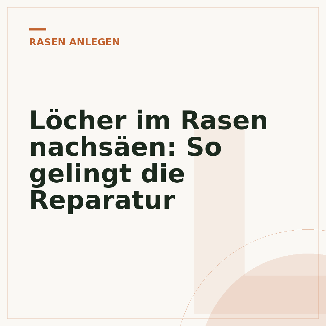 Löcher im Rasen nachsäen: So gelingt die Reparatur