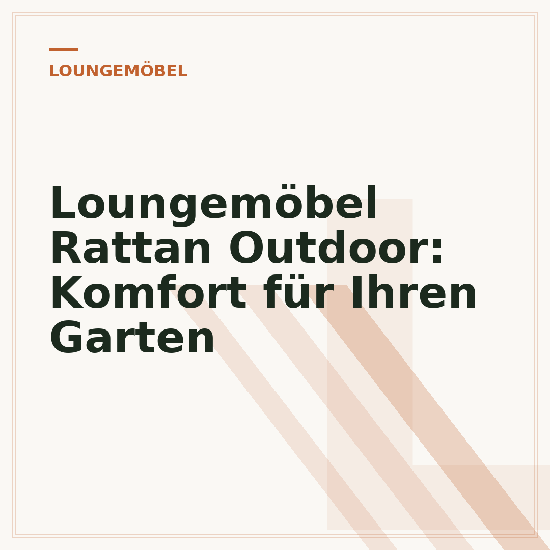 Loungemöbel Rattan Outdoor: Komfort für Ihren Garten