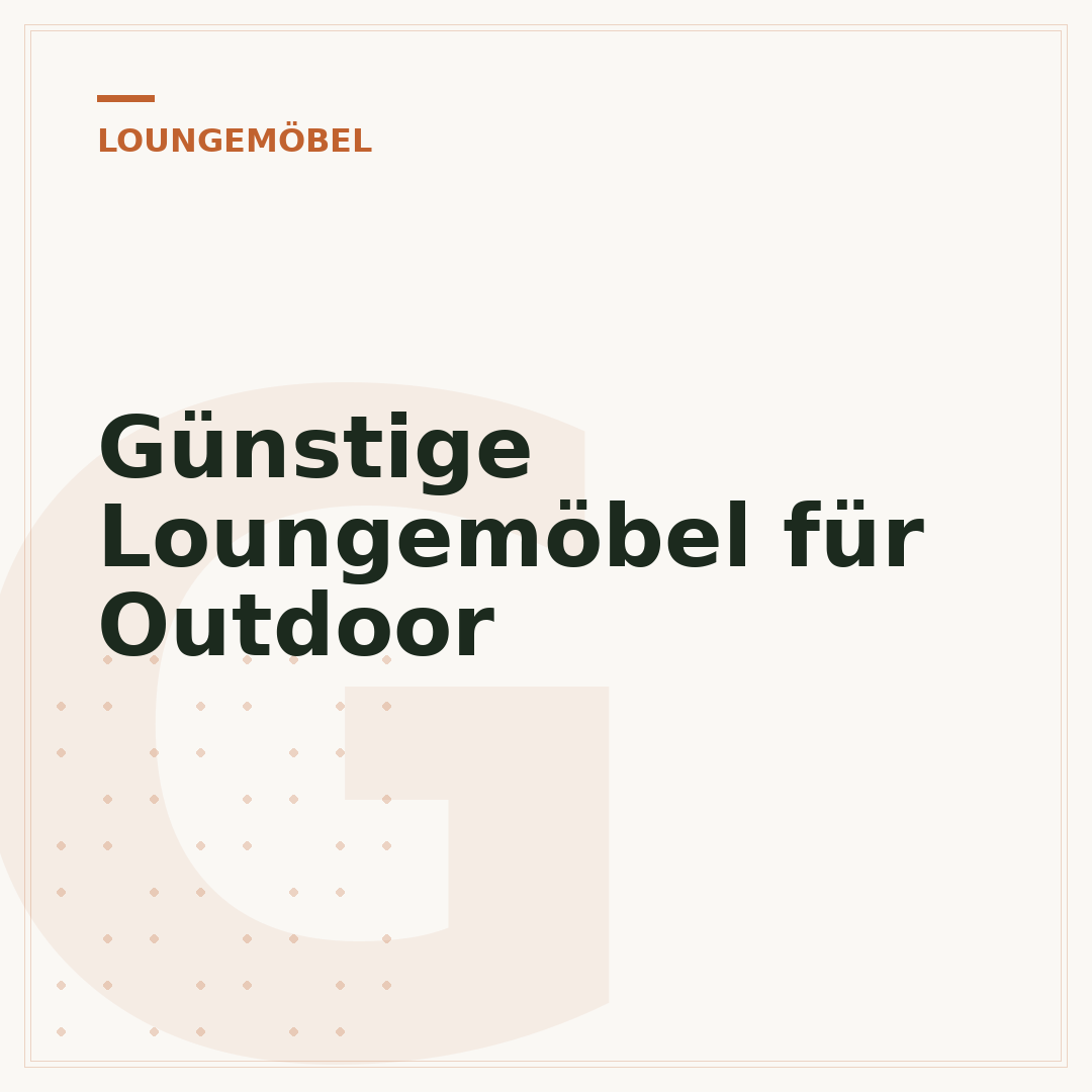 Günstige Loungemöbel für Outdoor