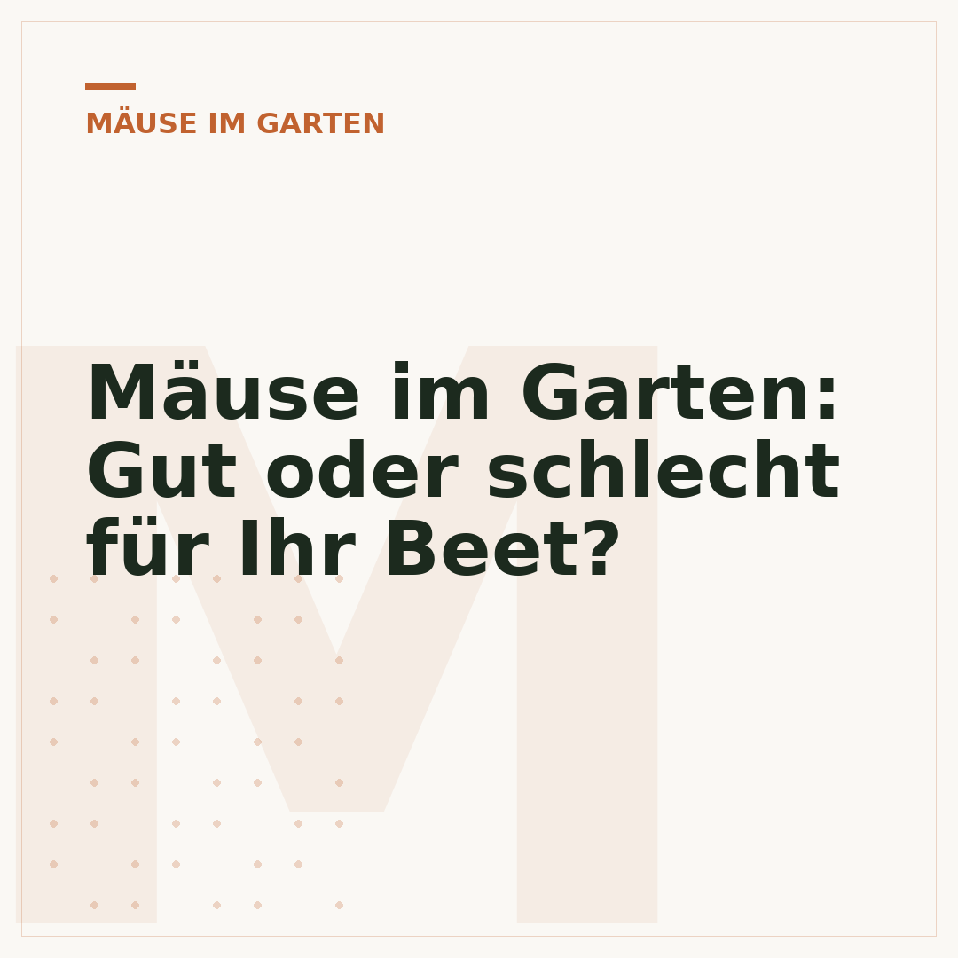 Mäuse im Garten: Gut oder schlecht für Ihr Beet?