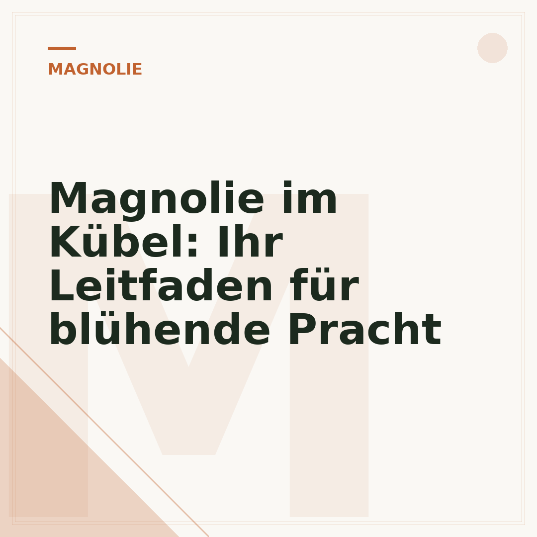 Magnolie im Kübel: Ihr Leitfaden für blühende Pracht