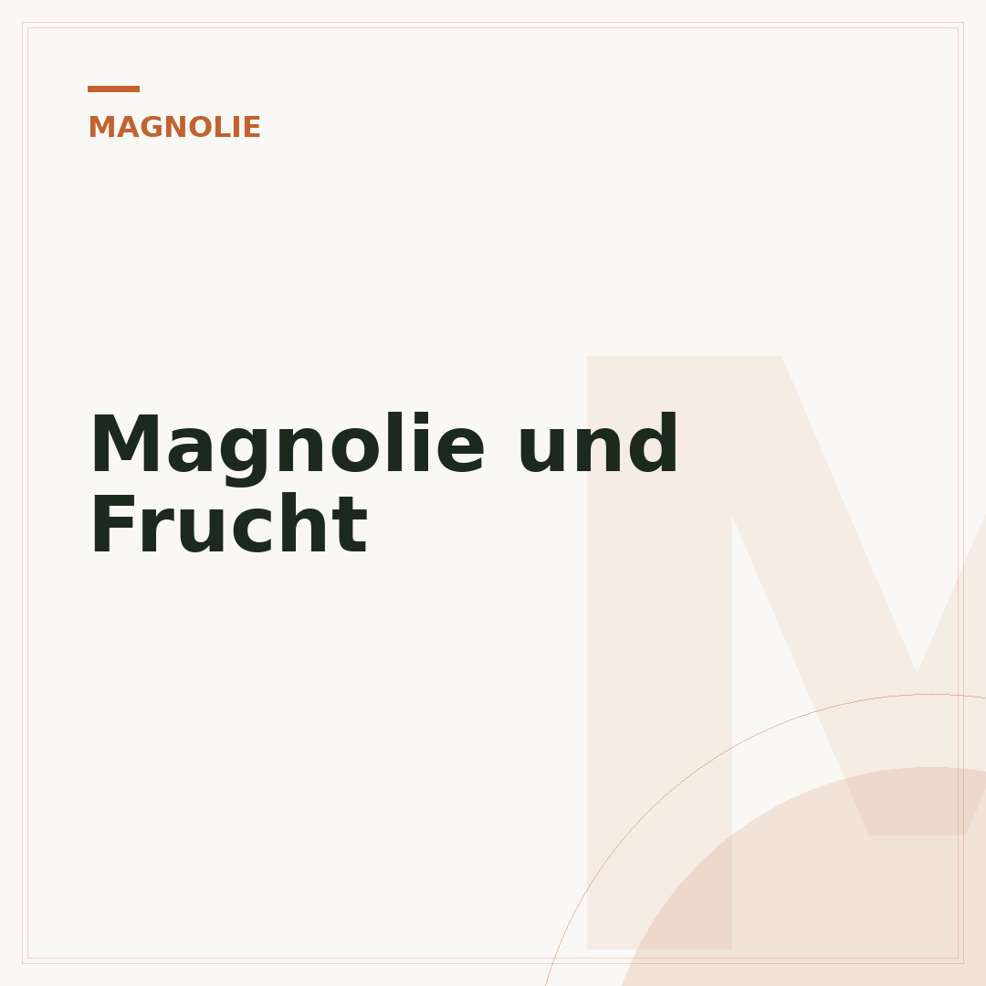 Magnolie und Frucht