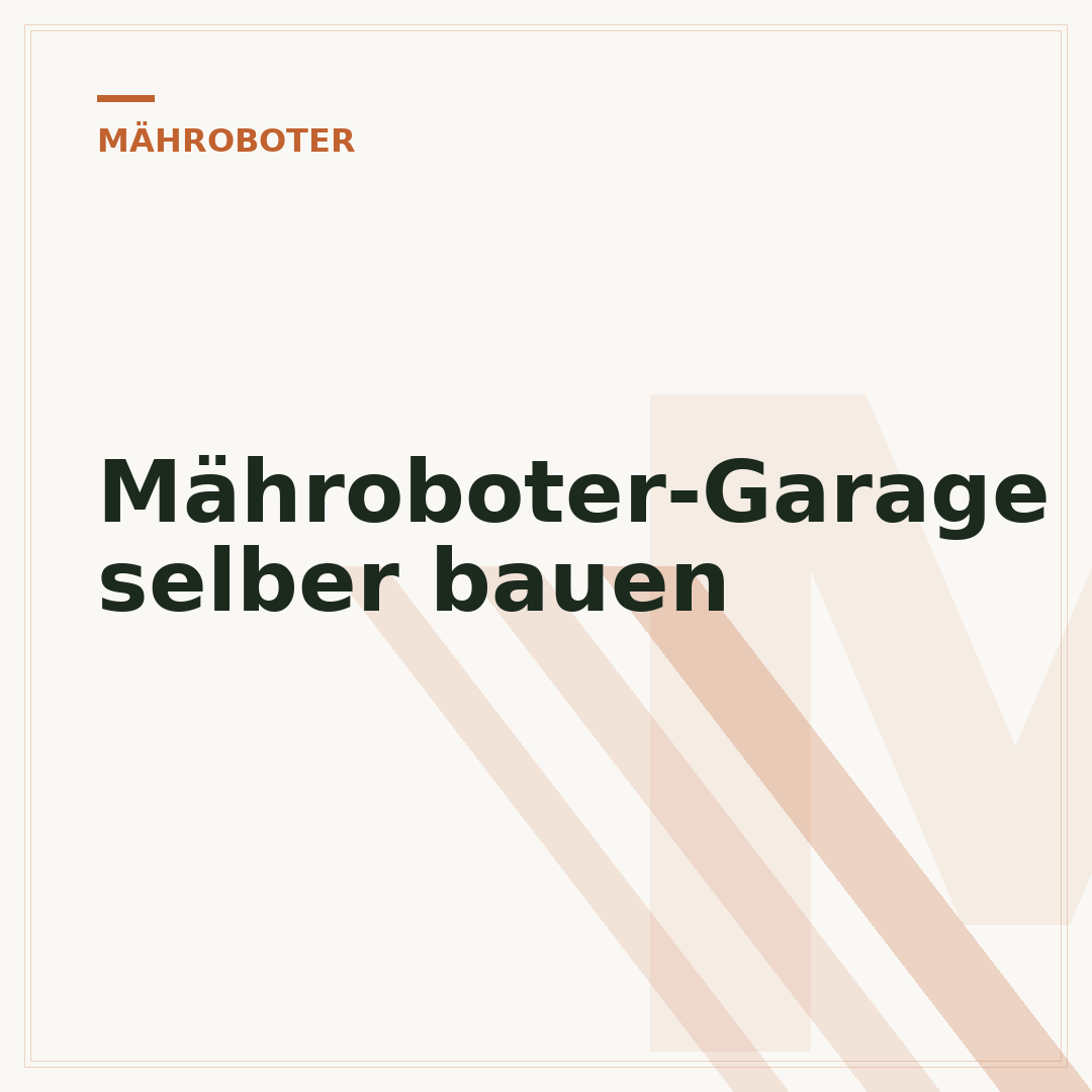 Mähroboter-Garage selber bauen
