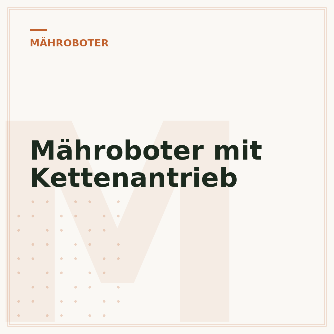 Mähroboter mit Kettenantrieb