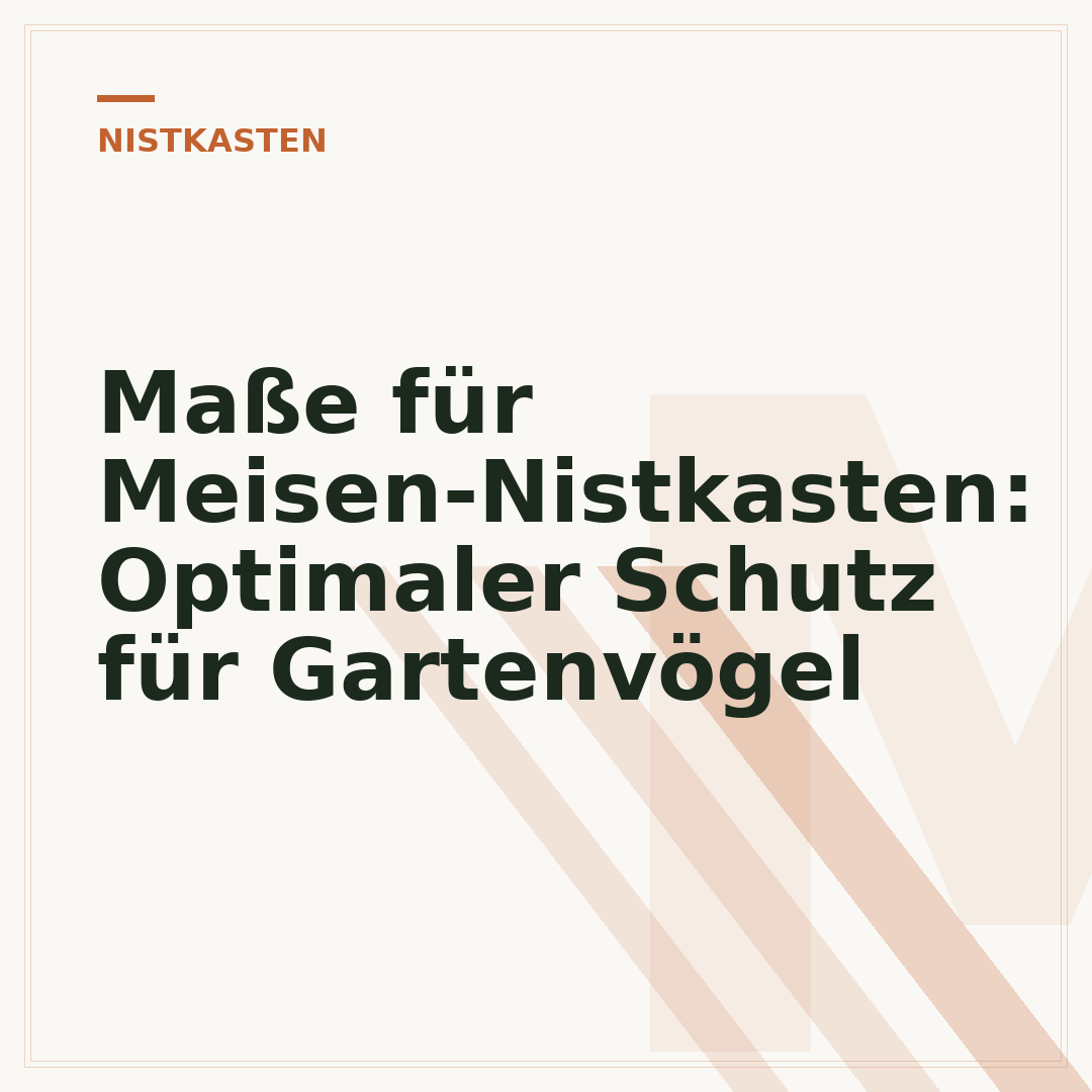 Maße für Meisen-Nistkasten: Optimaler Schutz für Gartenvögel