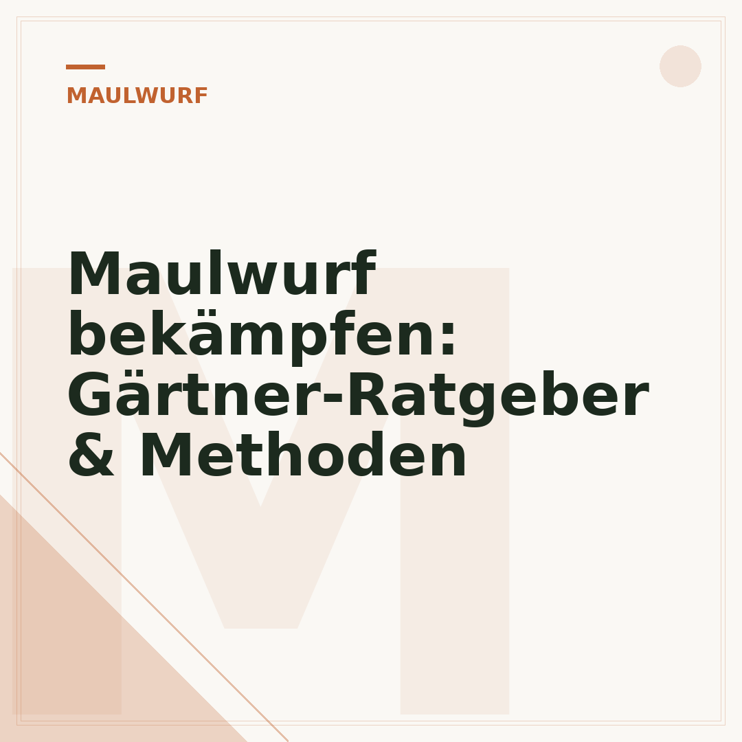 Maulwurf bekämpfen: Gärtner-Ratgeber & Methoden