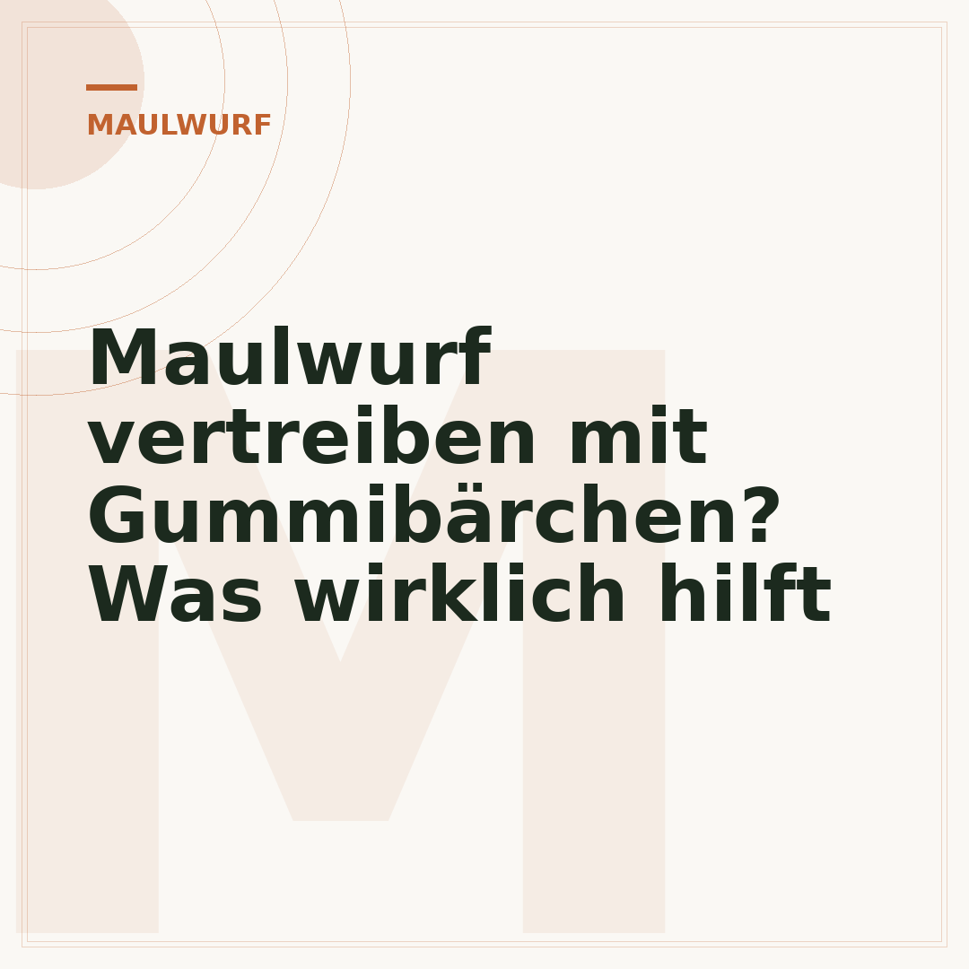 Maulwurf vertreiben mit Gummibärchen? Was wirklich hilft