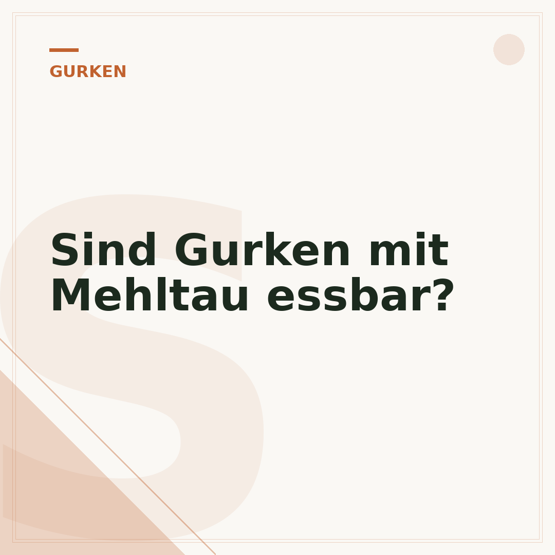Sind Gurken mit Mehltau essbar?