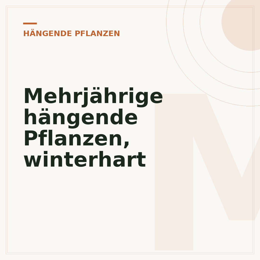 Mehrjährige hängende Pflanzen, winterhart