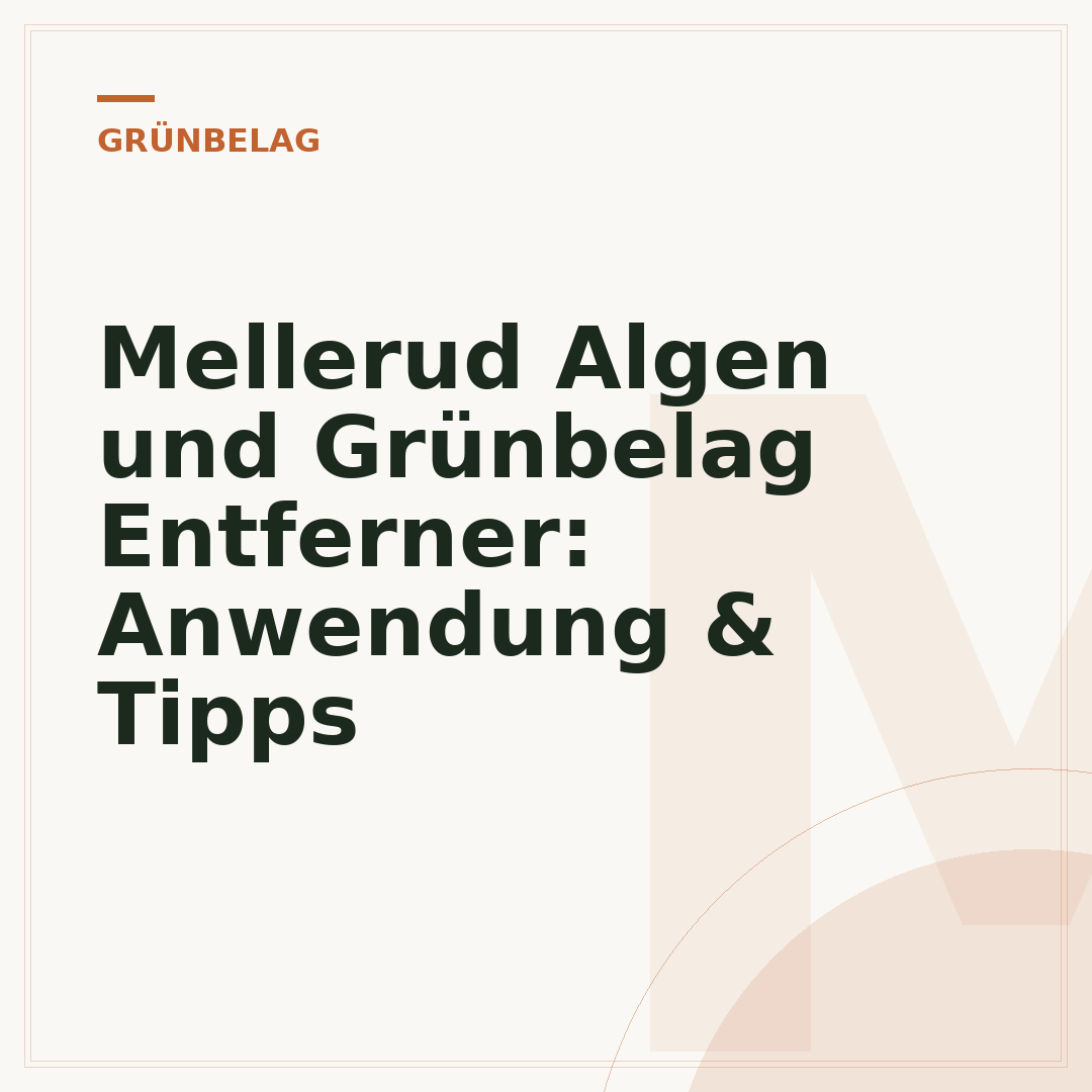Mellerud Algen und Grünbelag Entferner: Anwendung & Tipps