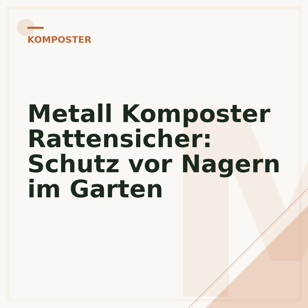 Metall Komposter Rattensicher: Schutz vor Nagern im Garten