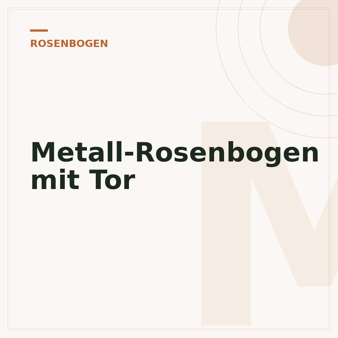 Metall-Rosenbogen mit Tor