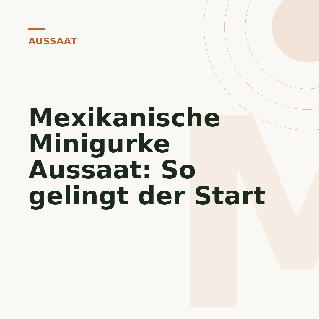 Mexikanische Minigurke Aussaat: So gelingt der Start