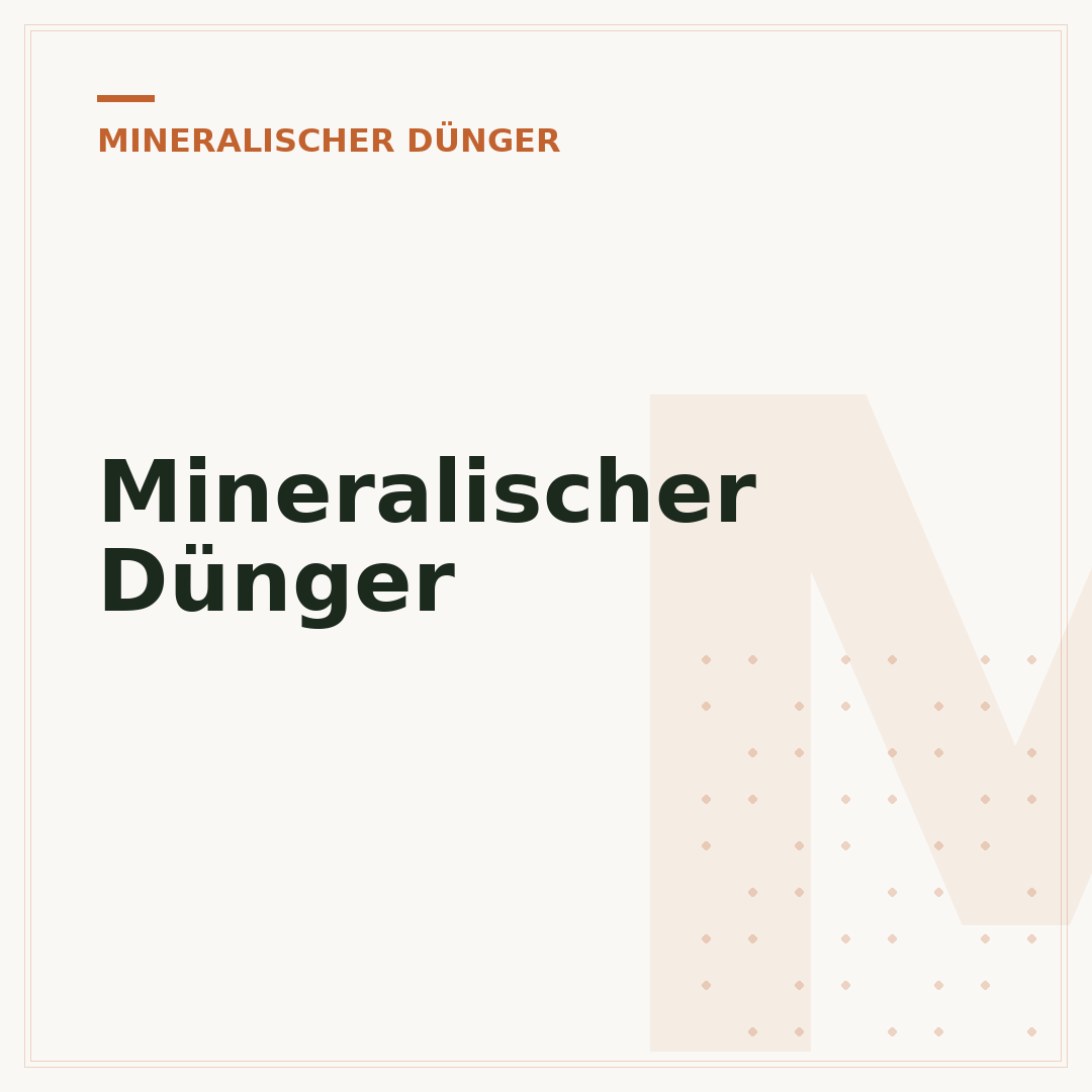 Mineralischer Dünger