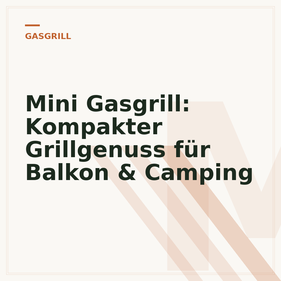Mini Gasgrill: Kompakter Grillgenuss für Balkon & Camping
