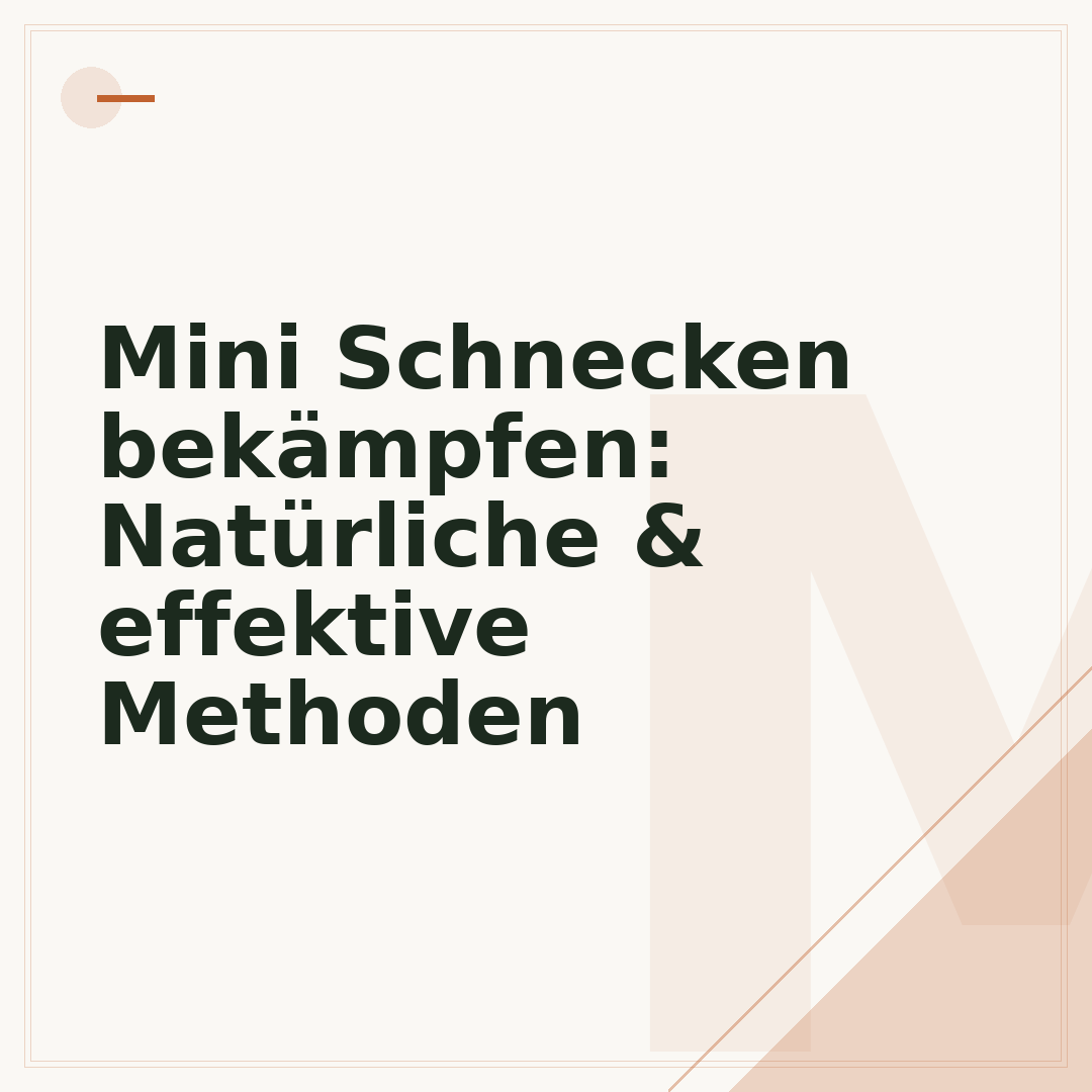 Mini Schnecken bekämpfen: Natürliche & effektive Methoden